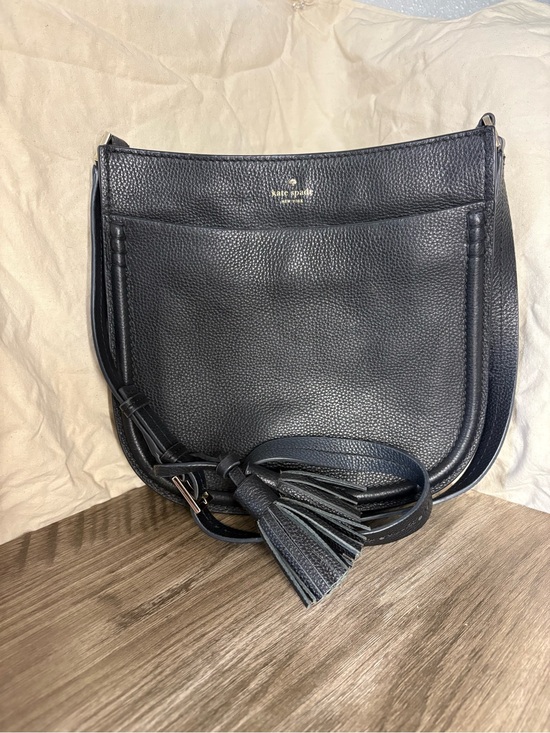 kate spade Handbags - Kate Spade black pebbled leather crossbody with tassel